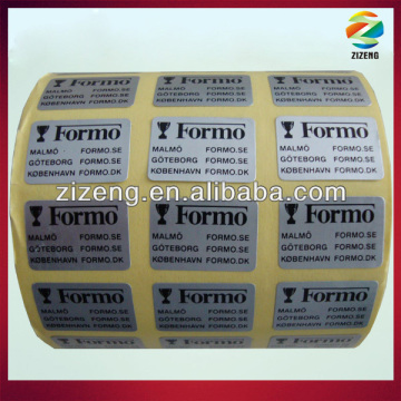 silver foil roll label aluminum foil labels roll labels