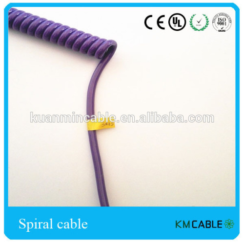 2014 hot selling coiled cable 6 pair coiled spring cable