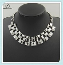 New Designed Women Silver Joint Oblong Collar Necklace, Personalized Necklace 2015