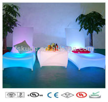 Morden Design LED white plastic pool lounge chairs