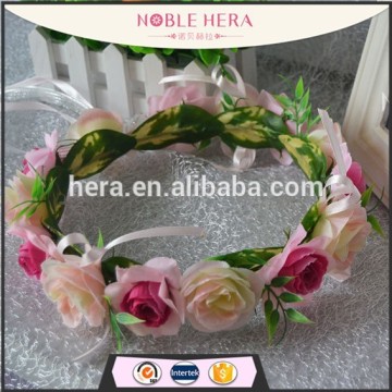 artificial flower garland ladies crochet flower headband