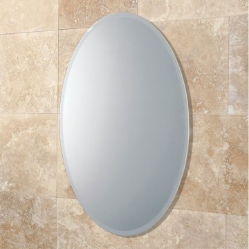 Qingdao bathroom decor waterproof plain oval mirrors
