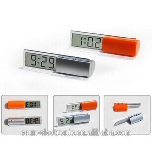 Cheapest promotional digital home indoor thermometer/Multifunction digital alarm clock/promotion gift clock, gift thermometer