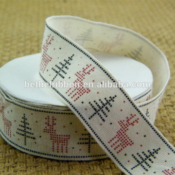 China high quality cotton ribbon printed