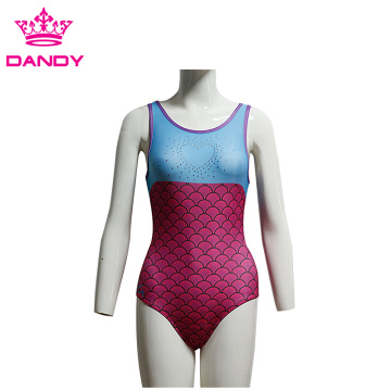 Gadis Leotard Tanpa Lengan Gimnastik