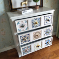 Vintage Wood Cabinet With 3 Drawers