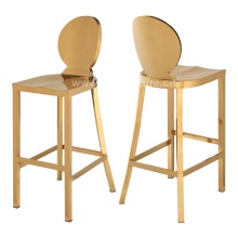 SS Custom Furniture Full Gold Stainless Steel Modern Bar Stool Chair
