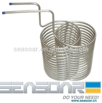 Double helix wort cooler/wort chiller
