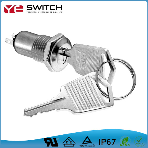 12mm Diameter Micro Key Electrical Switch Lock