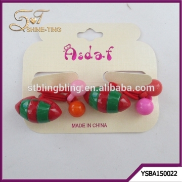 Lovely bullet bead elastic hair tie