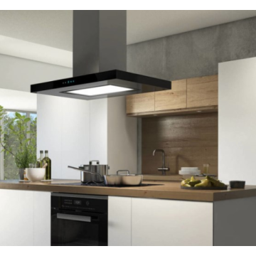 90cm Island Cooker Hood LED Panel With Glass