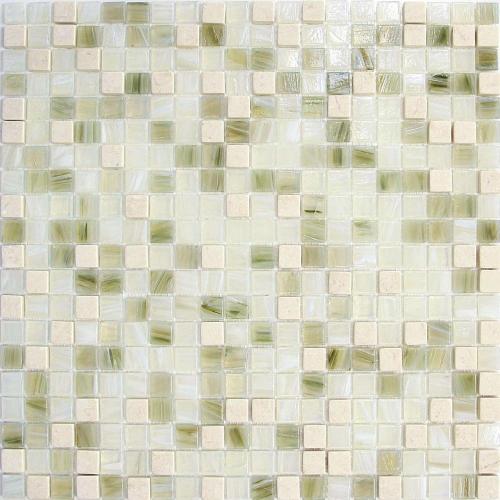 Gạch mosaic thủy tinh và đá loạt hiện đại