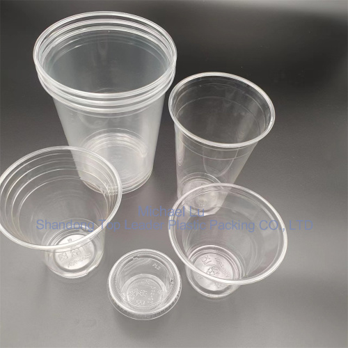 Clear Pla Cup Oz berbeda dengan tutup datar