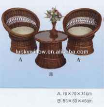 willow wicker sofa set for living room decoration