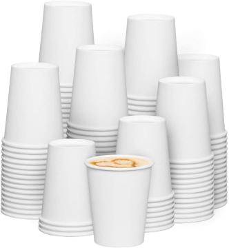 White Disposable Paper Hot Coffee 8 Oz Cups