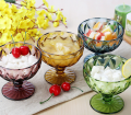 Ciotola di gelato in vetro da dessert a colori solidi