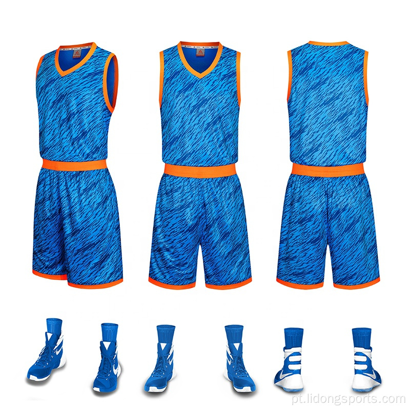 Novo design de uniforme de camisa de basquete de sublimação