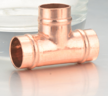 SOLDER RING TEE REDUCED BRANCH COPPER FITTING
