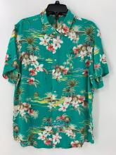 Men's Green Tropical Print Shirt