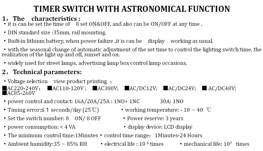 timer switch digital programmable Astronomical timer 16amp 220-240vac THC-15B   SWITCH CONTROL /weekly programmable