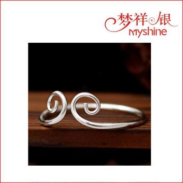 Myshine Unique and Classic S990 Silver Fashion Bangle