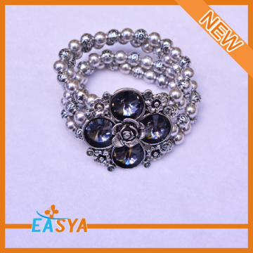 Child Tracking Infinity Metal Ball Chain Bracelet With Crystal