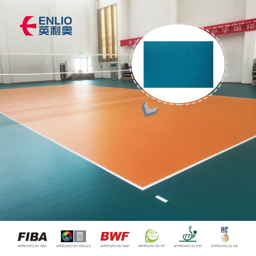 Portable volleyball court sports flooring mat