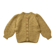 Girls' Long Sleeve Solid Color Sweater Knitted Sweater