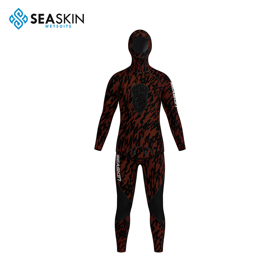 Seaskin Custom Printed Neoprene 3mm Diving Suit Full Suit Long Sleeve Wetsuit for Men