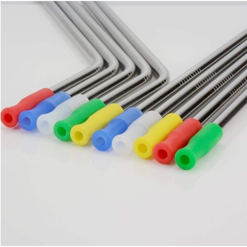 Prachtige kleur Silicone Straw Tip voor sap / koffie