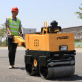 Caminhe atrás do mini rolo vibratório do tambor duplo com bom preço