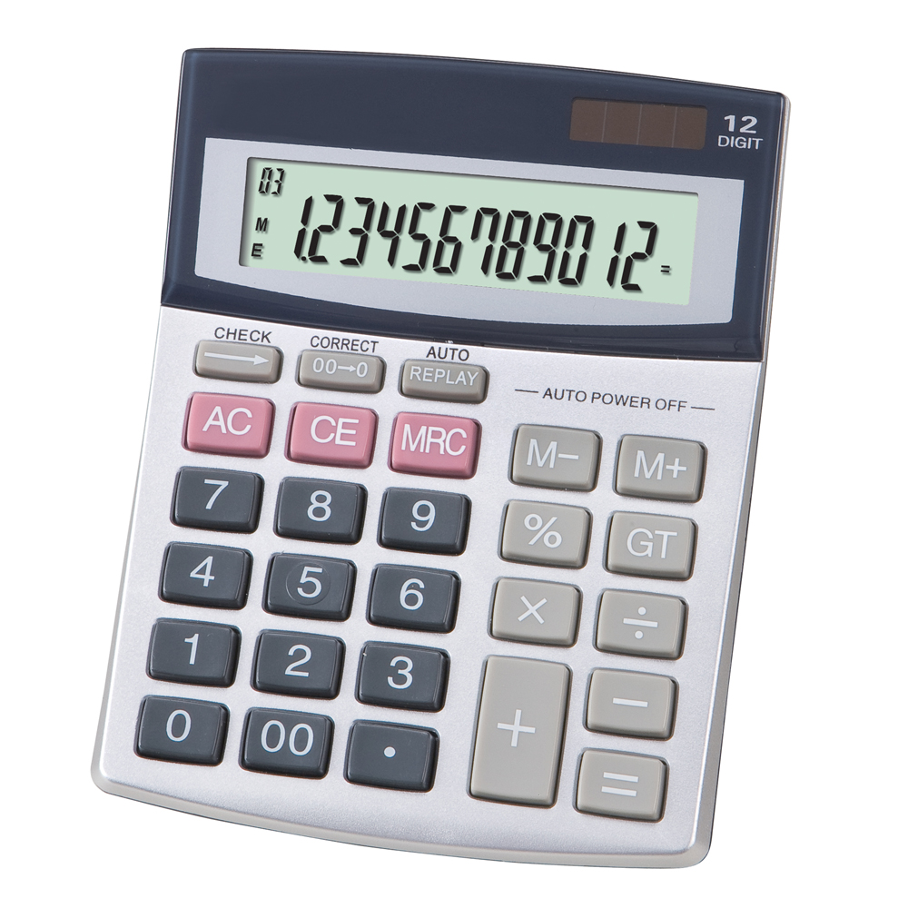 112 Steps Checking Function Office Used Calculators 12 Digits Dual Power Big LCD Display Desktop Financial Calculators