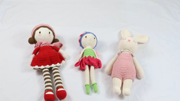 Direct-factory Wholesales 100% Cotton Baby/Kids Crochet Amigurumi Doll Stuffed Toys