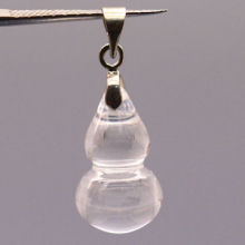 White clear cubic zirconium gemstone pendant, symbol of love