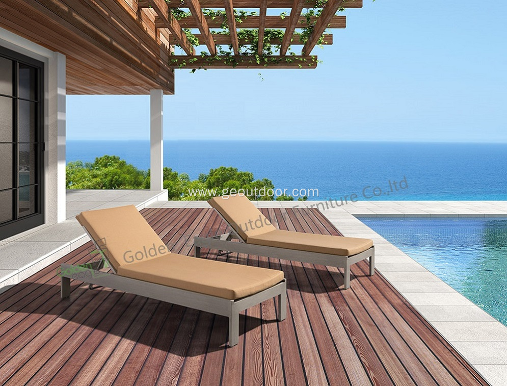 hot sale aluminum outdoor furniture sun lounger