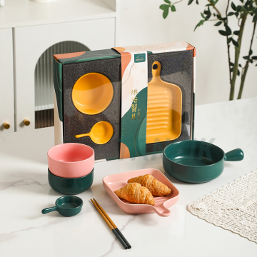 Minimalist 1-Person Dinnerware Set for Gifts: Porcelain Wedding, Engagement, Housewarming, Thanksgiving, Birthday