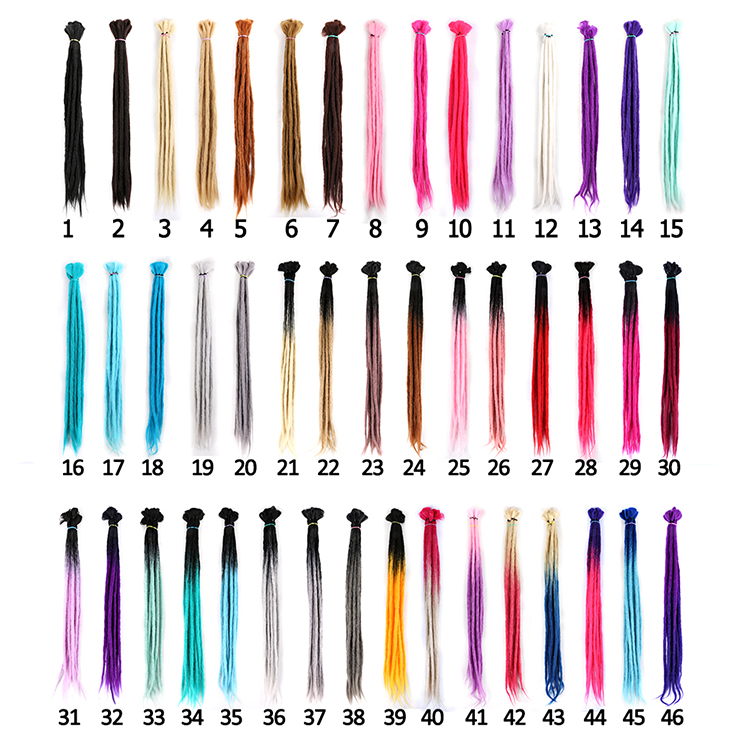 Factory Price Synthetic Hair Extension Straight Dread locks Goddess Faux Locs Attachment Hair Extensions