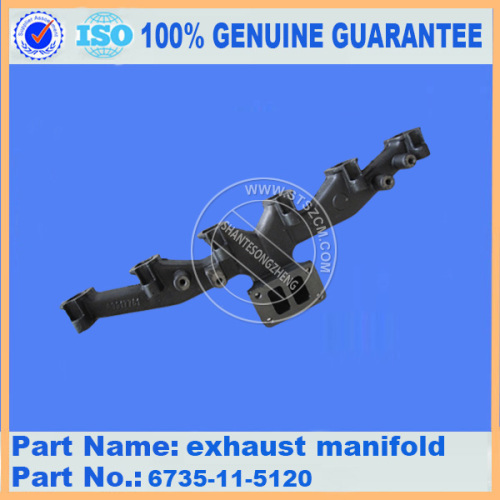 Peças sobressalentes Komatsu PC200-7 manifold de escape 6735-11-5120