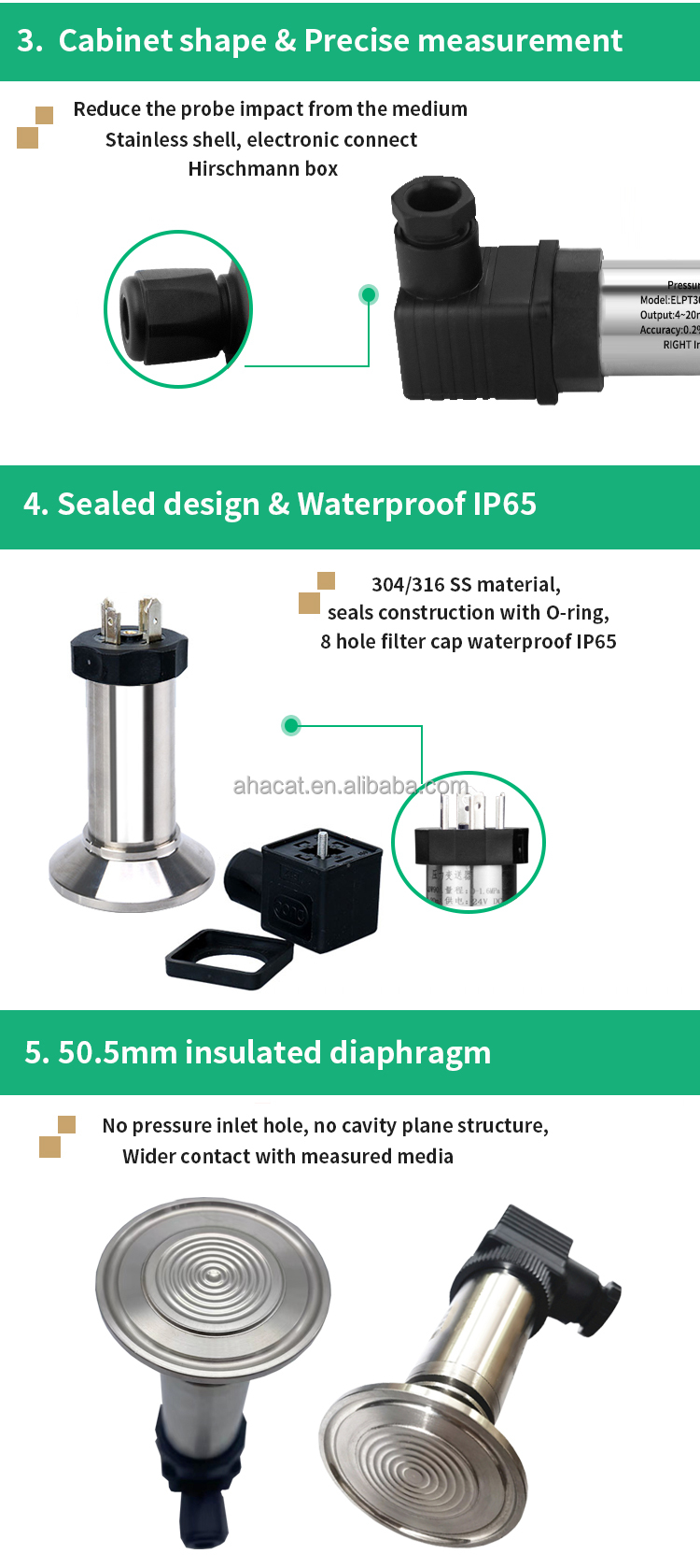 Hygienic Flush Diaphragm Pressure Transmitter For Sanitary Industries ...