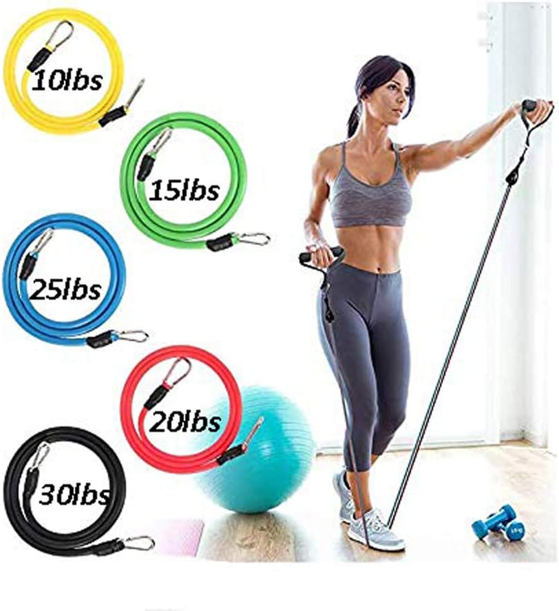 11pcs exercise fitness reistance band set