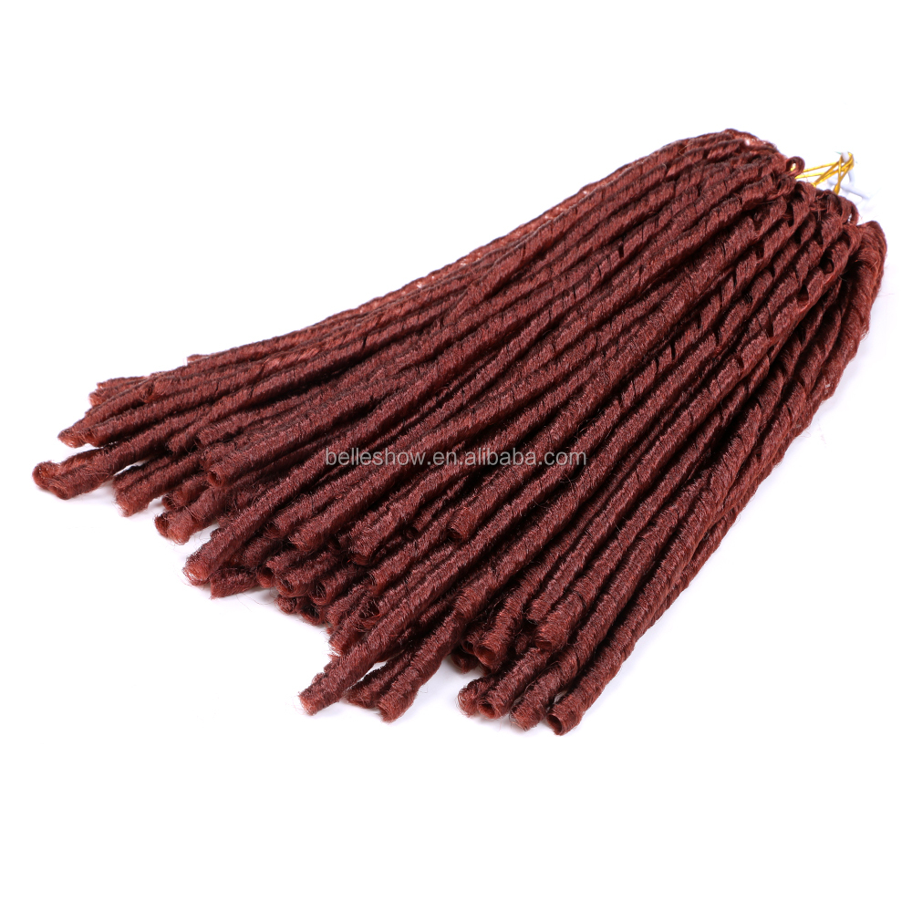 Hot sell soft dread hair piece soft dreads blond soft dread braids