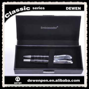nice heavy metal expensive classical corporate gift pen set
