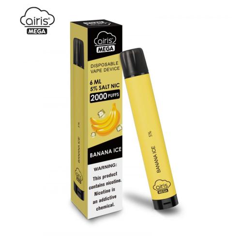 Airis Mega 2000 Puffs sabores de fruta Vape descartáveis