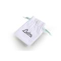 Mini sac en velours blanc avec ficelle satin