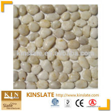 Net backed natural pebble stone for landscaping
