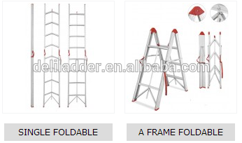 Lightweight Folding Free Standing A type Ladder, fold up stairs, small space foldable ladders