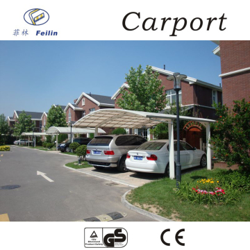 Polycarbonate and aluminum carport attached carport