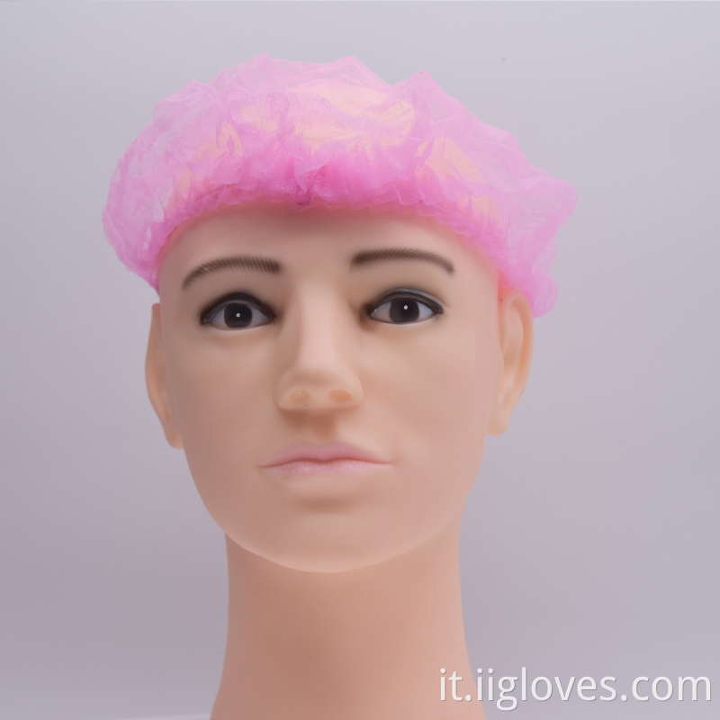 Tappo a clip a strisce non tessuto bouffant copricapo blu antipolta blu non tessuto