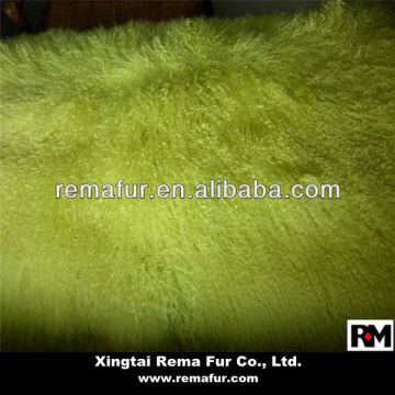 Home Furnishing tibet lamb fur plates/ mongolian lamb fur for cushion
