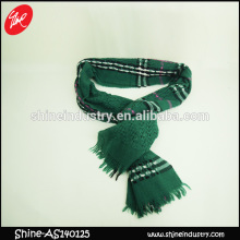 New design green weave wool scarf for lady
